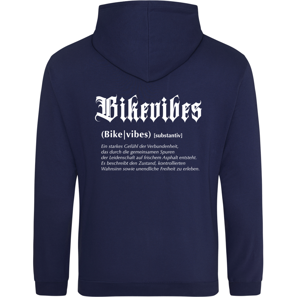 Alexia - Bikevibes Bikevibes - Collection - back white Sweatshirt JH Hoodie - Navy