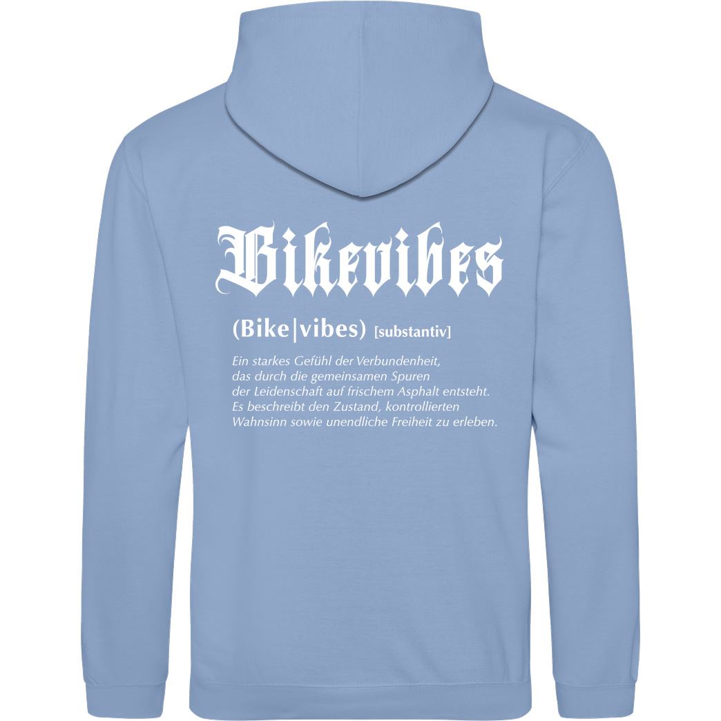 Alexia Bikevibes - Collection - back white Sweatshirt JH Hoodie - sky blue