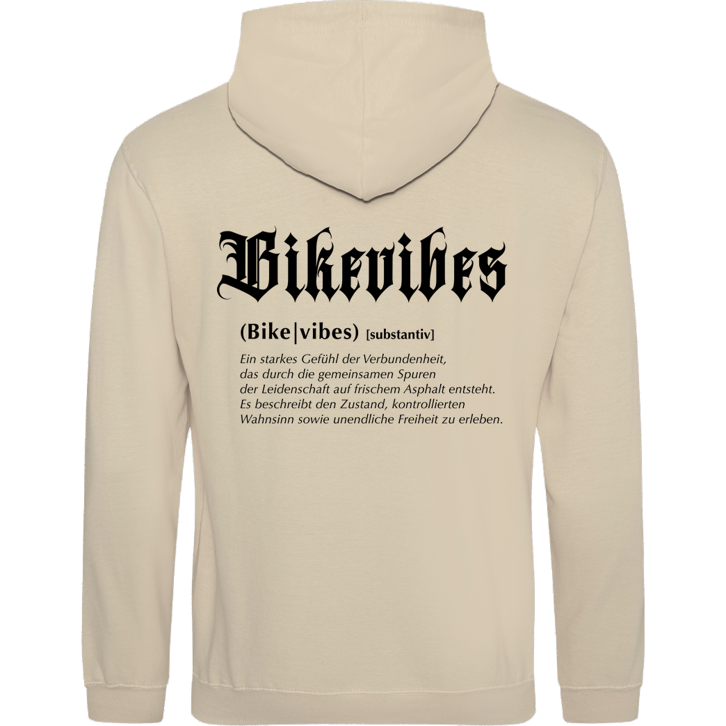 Alexia Bikevibes - Collection - Definition back black Sweatshirt JH Hoodie - Sand