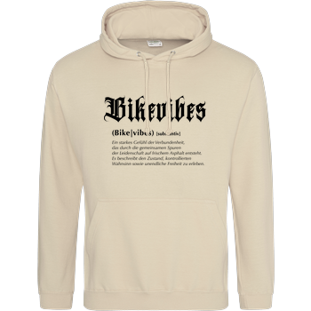 Bikevibes - Collection - Definition front black JH Hoodie - Sand