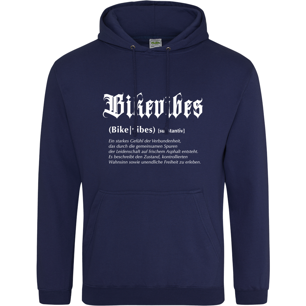 Alexia Bikevibes - Collection - Definition front white Sweatshirt JH Hoodie - Navy