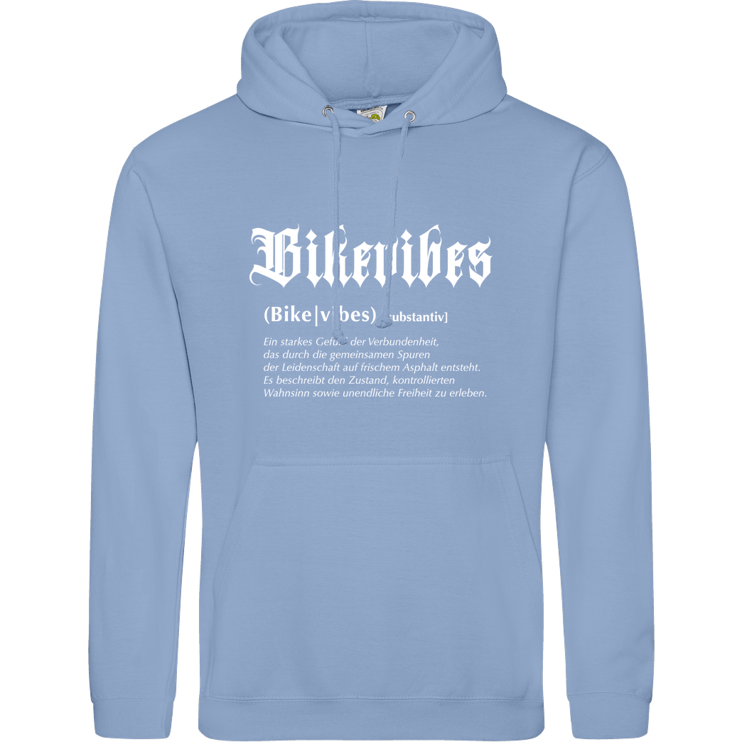 Alexia Bikevibes - Collection - Definition front white Sweatshirt JH Hoodie - sky blue