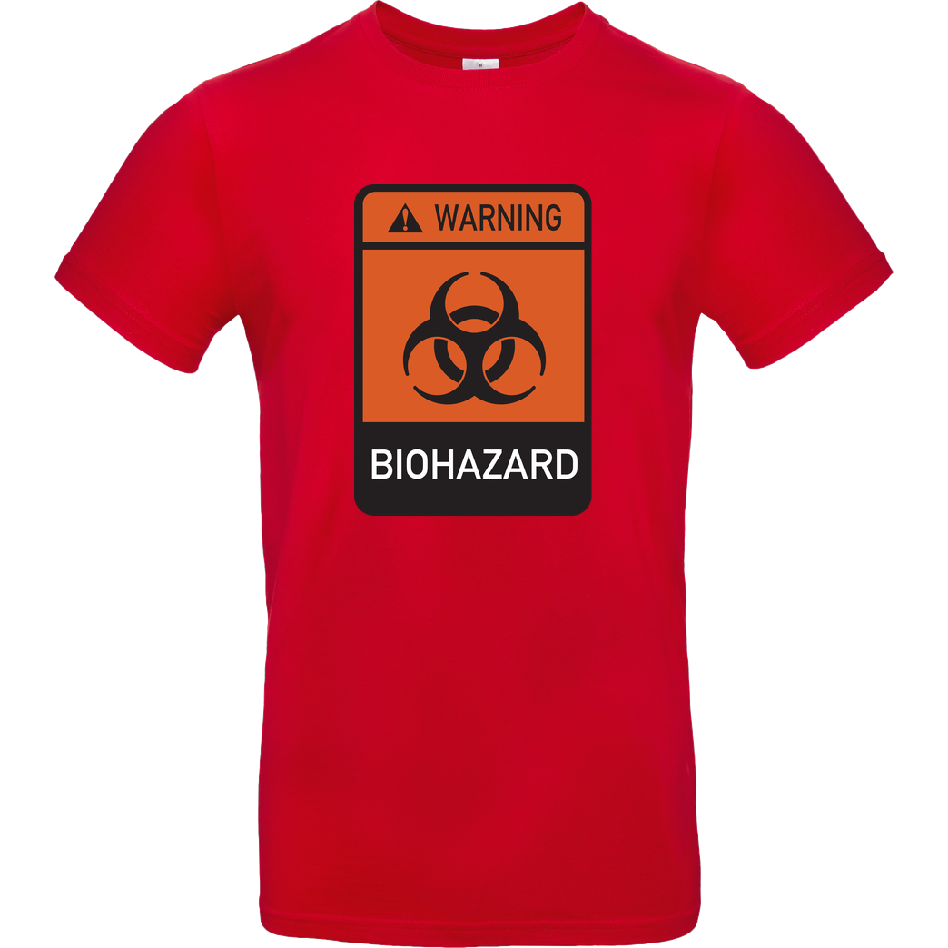 None Biohazard T-Shirt B&C EXACT 190 - Red