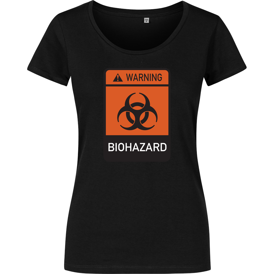 None Biohazard T-Shirt Girlshirt schwarz