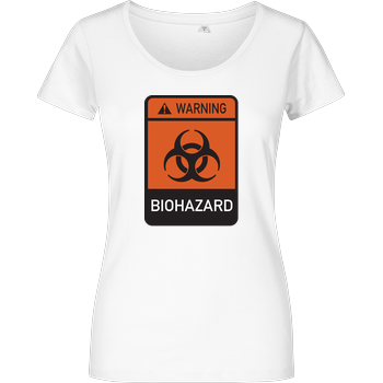 Biohazard Girlshirt weiss