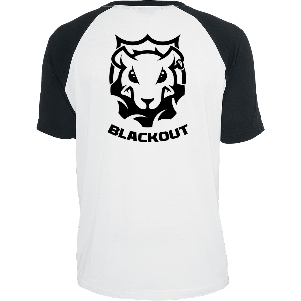 None Blackout - Landratte T-Shirt Raglan Tee white