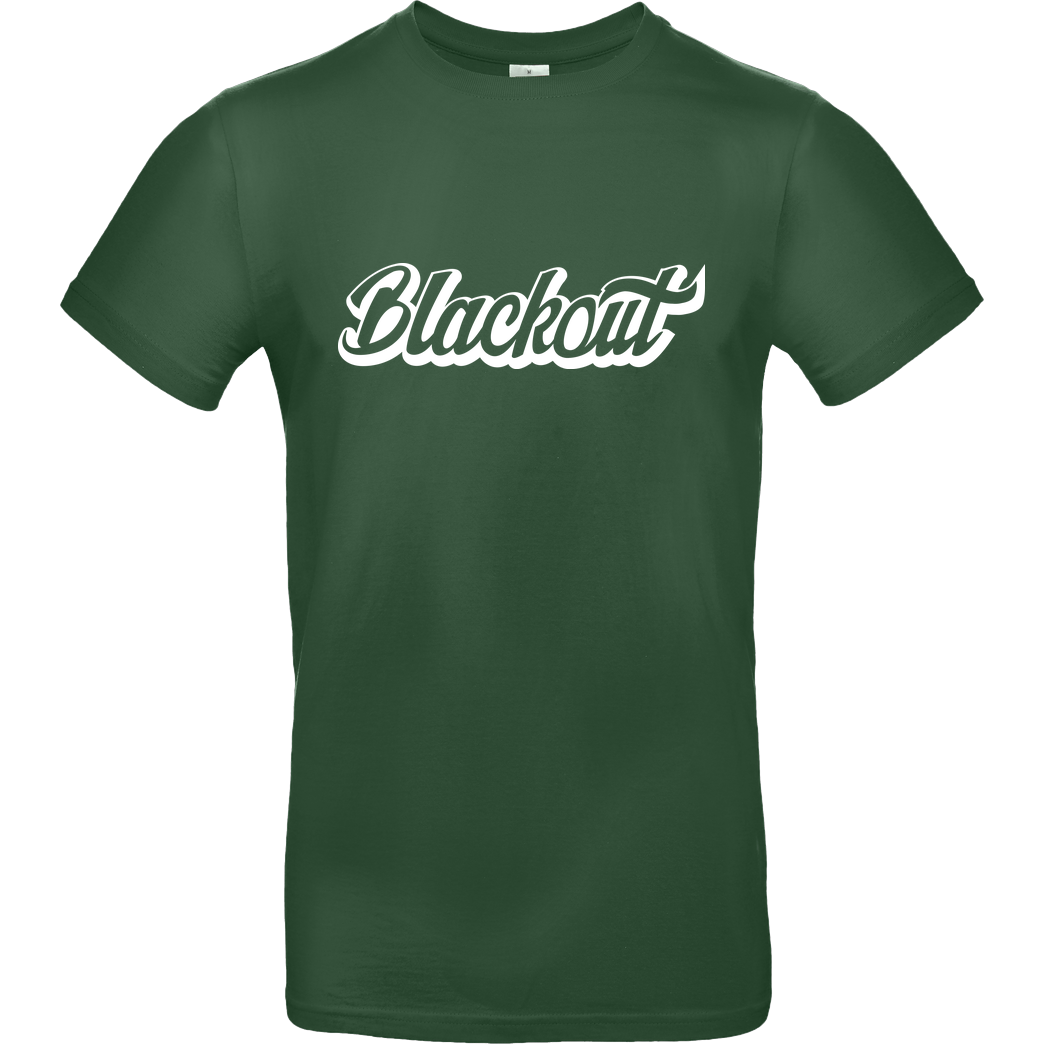 Blackout Blackout - Script Logo T-Shirt B&C EXACT 190 -  Bottle Green