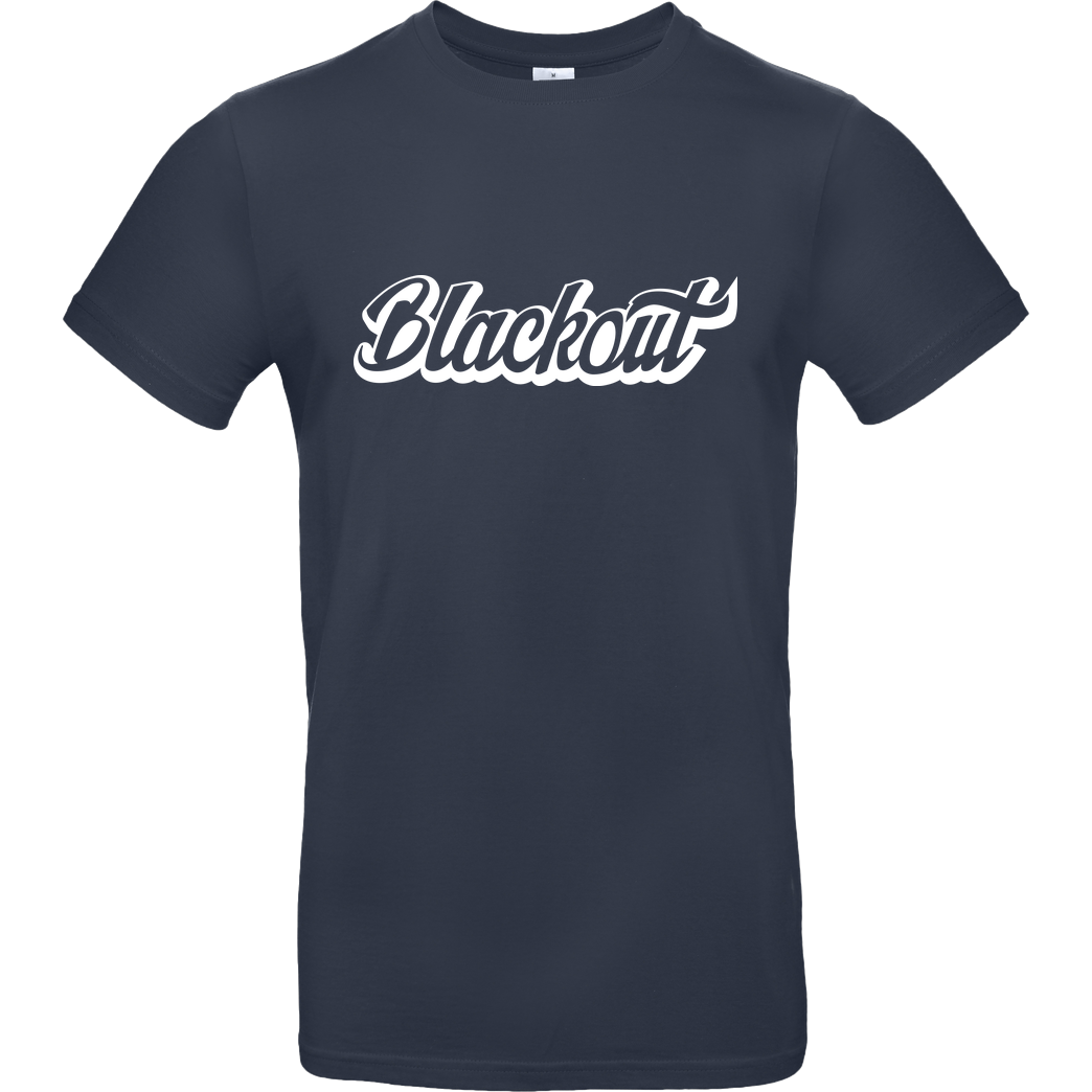 Blackout Blackout - Script Logo T-Shirt B&C EXACT 190 - Navy