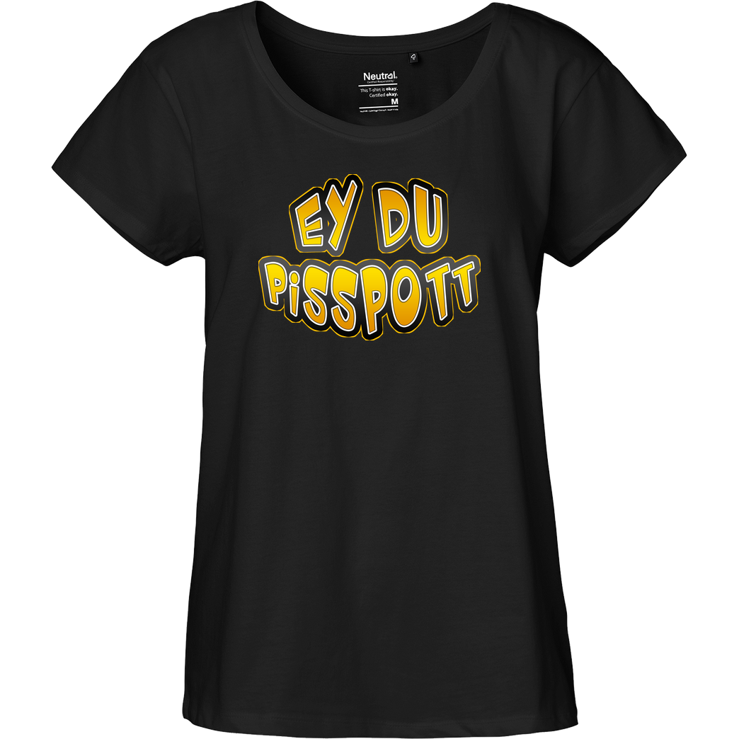 Buffkit Buffkit - Pisspott T-Shirt Fairtrade Loose Fit Girlie - black