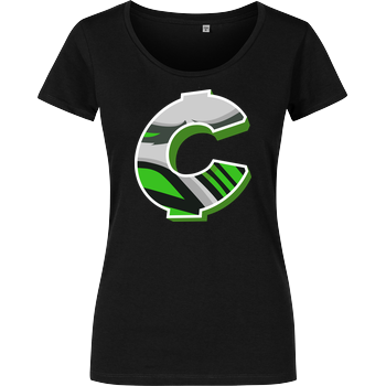 C0rnyyy - Logo Girlshirt schwarz