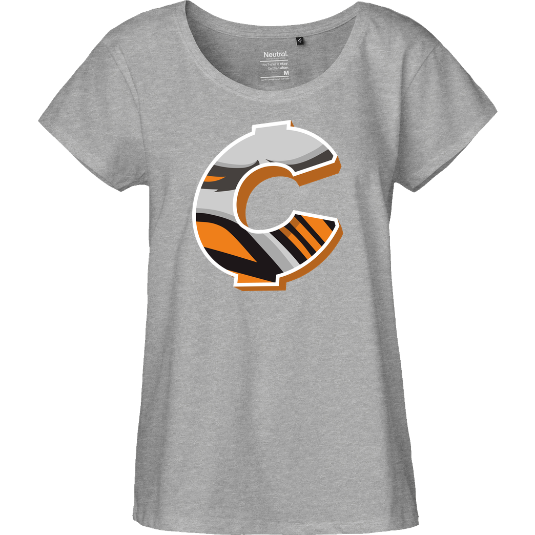 C0rnyyy C0rnyyy - Logo T-Shirt Fairtrade Loose Fit Girlie - heather grey