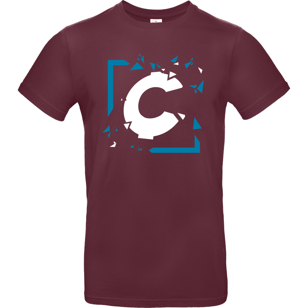 C0rnyyy C0rnyyy - Shattered Logo T-Shirt B&C EXACT 190 - Burgundy