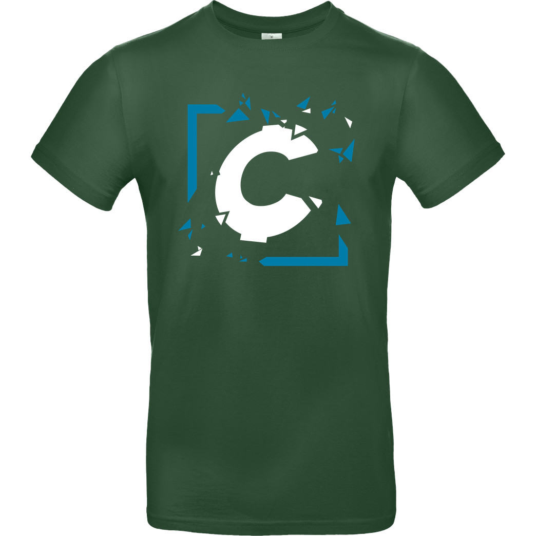 C0rnyyy C0rnyyy - Shattered Logo T-Shirt B&C EXACT 190 -  Bottle Green