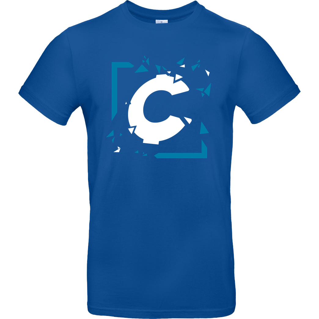 C0rnyyy C0rnyyy - Shattered Logo T-Shirt B&C EXACT 190 - Royal Blue