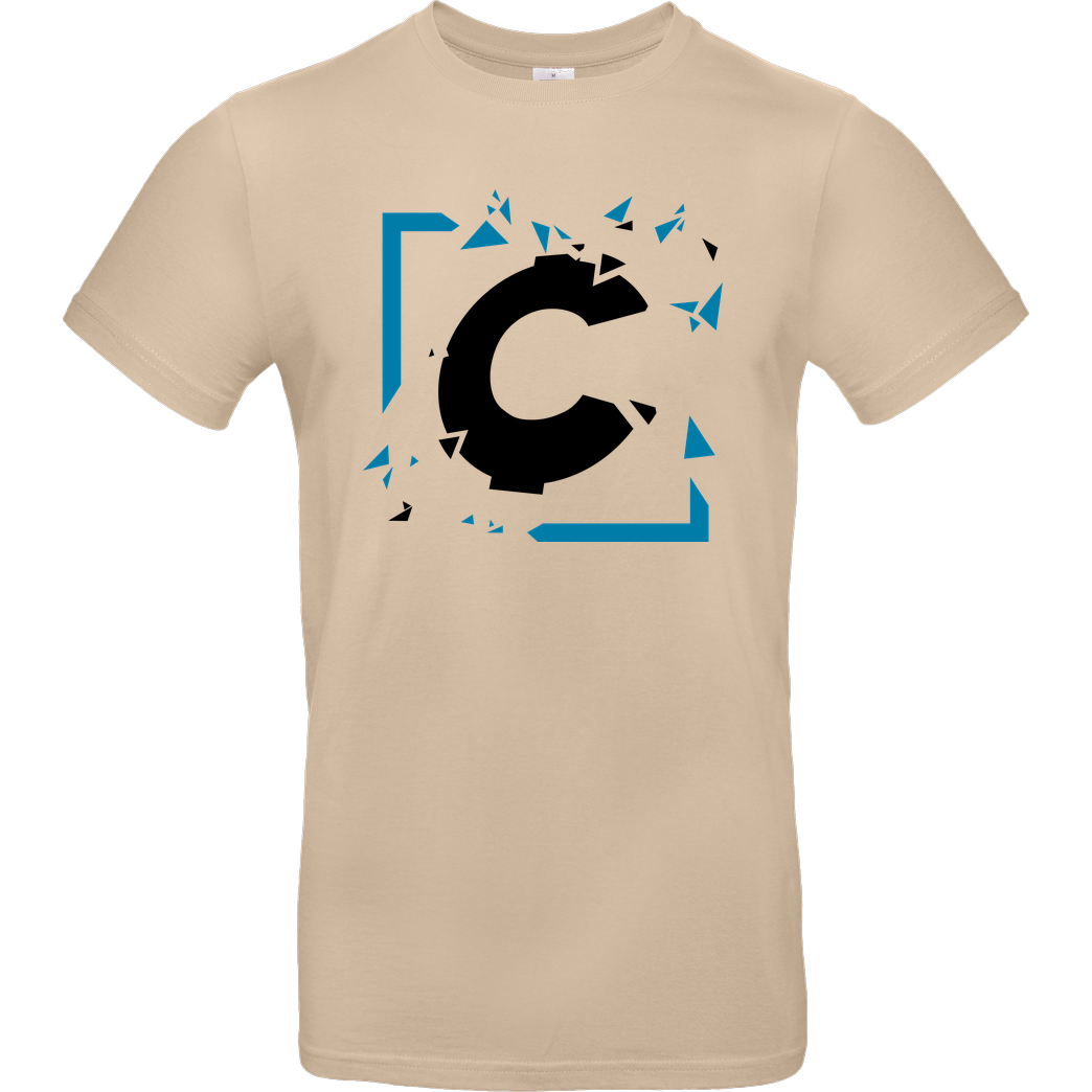 C0rnyyy C0rnyyy - Shattered Logo T-Shirt B&C EXACT 190 - Sand