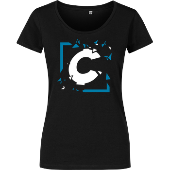 C0rnyyy - Shattered Logo Girlshirt schwarz