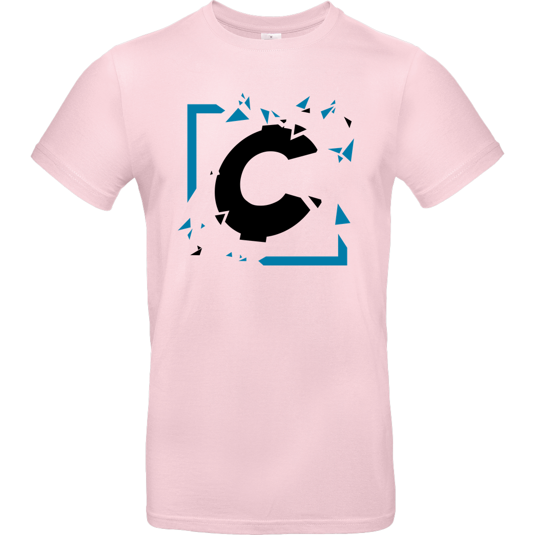 C0rnyyy C0rnyyy - Shattered Logo T-Shirt B&C EXACT 190 - Light Pink