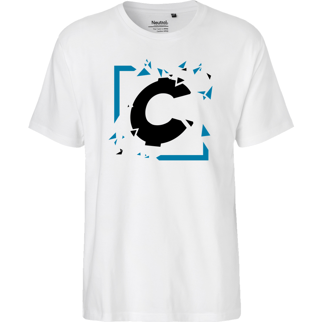 C0rnyyy C0rnyyy - Shattered Logo T-Shirt Fairtrade T-Shirt - white