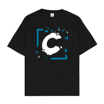 C0rnyyy - Shattered Logo Oversize T-Shirt - Black