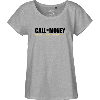 Call for Money Fairtrade Loose Fit Girlie - heather grey