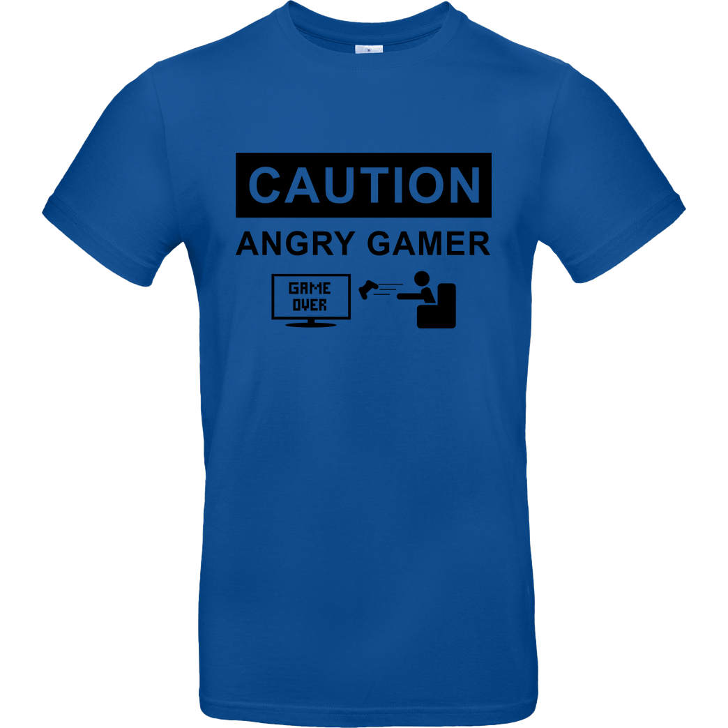 bjin94 Caution! Angry Gamer T-Shirt B&C EXACT 190 - Royal Blue