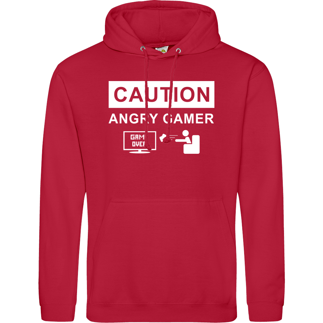 bjin94 Caution! Angry Gamer Sweatshirt JH Hoodie - red