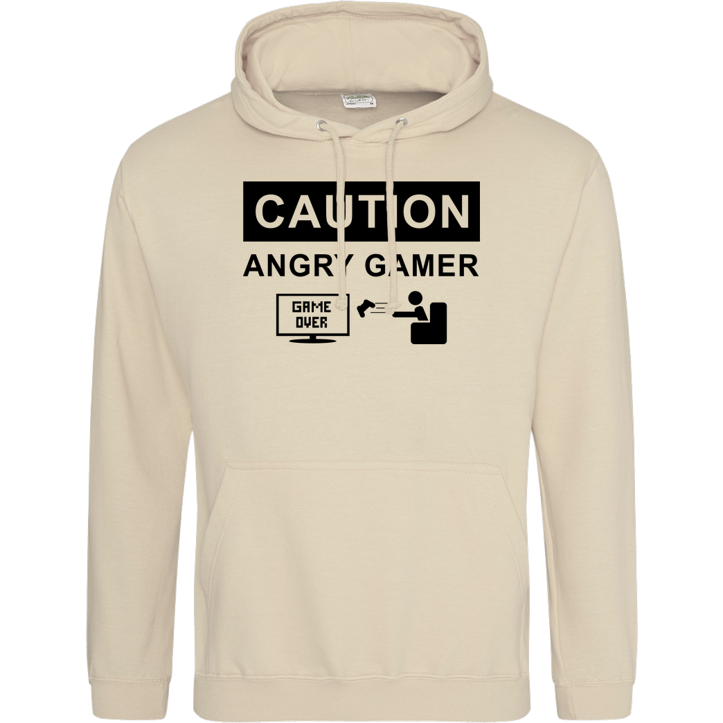 bjin94 Caution! Angry Gamer Sweatshirt JH Hoodie - Sand