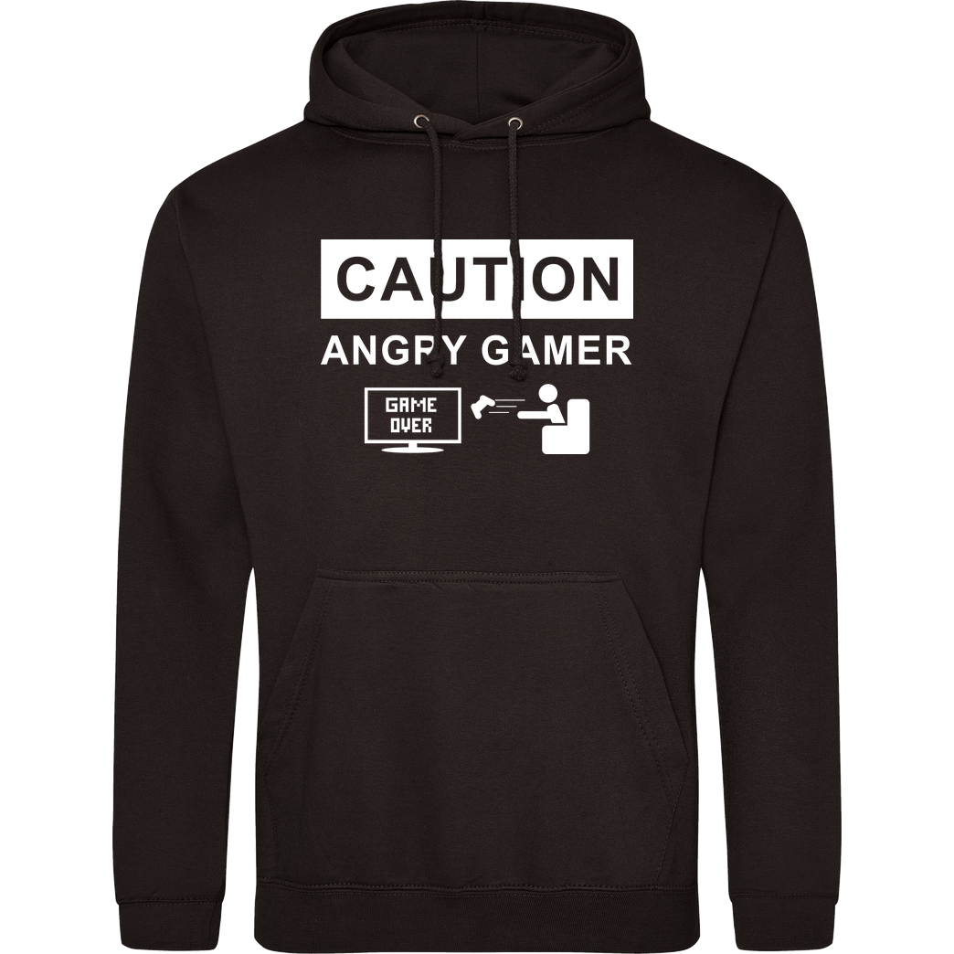bjin94 Caution! Angry Gamer Sweatshirt JH Hoodie - Schwarz