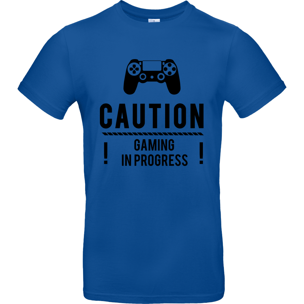 bjin94 Caution Gaming v1 T-Shirt B&C EXACT 190 - Royal Blue