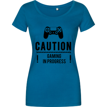 Caution Gaming v1 Girlshirt petrol