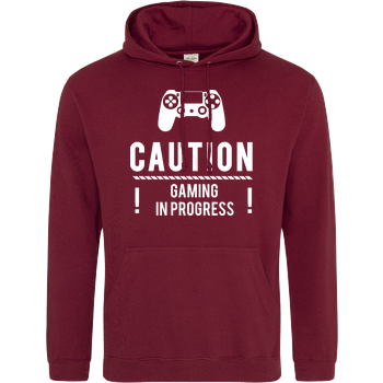 Caution Gaming v1 JH Hoodie - Bordeaux