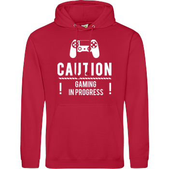 Caution Gaming v1 JH Hoodie - red