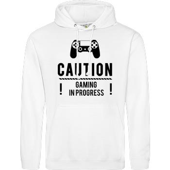Caution Gaming v1 JH Hoodie - Weiß