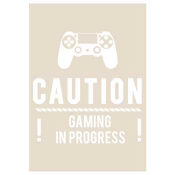 Caution Gaming v1 Art Print sand