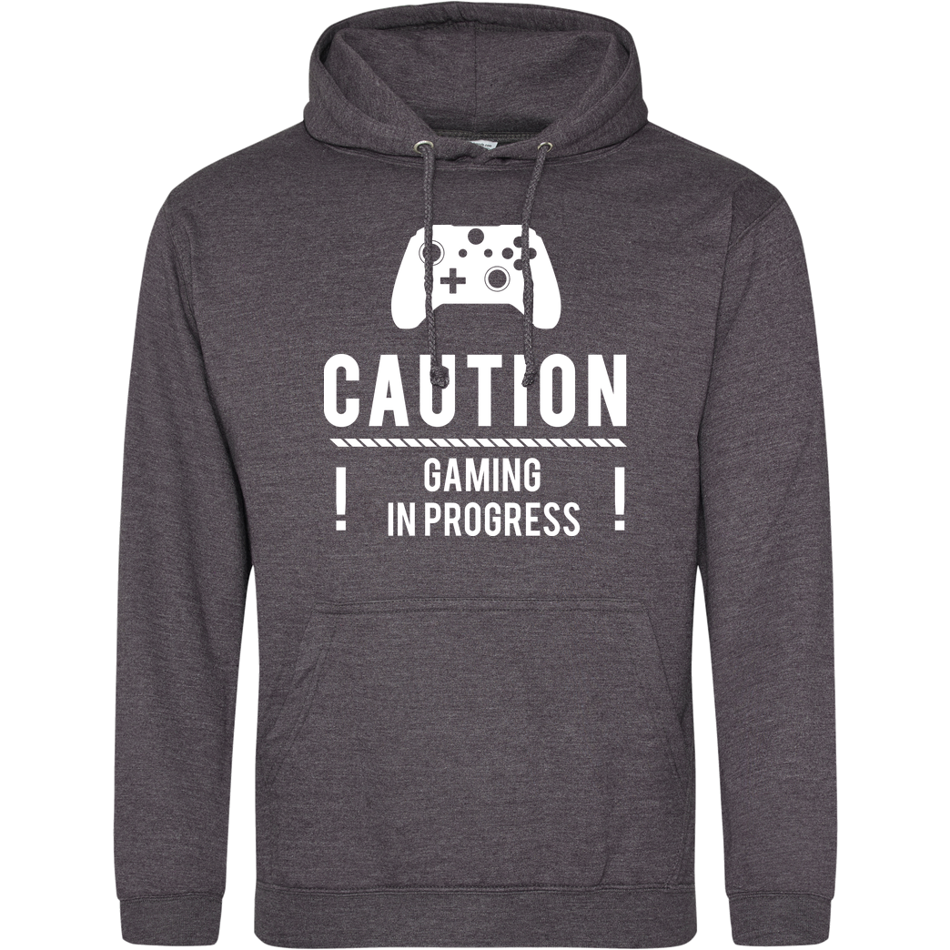 bjin94 Caution Gaming v2 Sweatshirt JH Hoodie - Dark heather grey