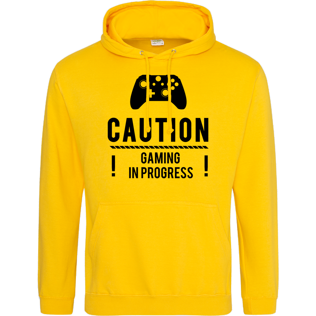 bjin94 Caution Gaming v2 Sweatshirt JH Hoodie - Gelb