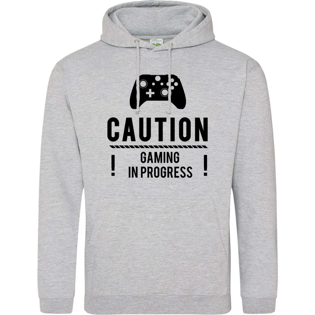 bjin94 Caution Gaming v2 Sweatshirt JH Hoodie - Heather Grey