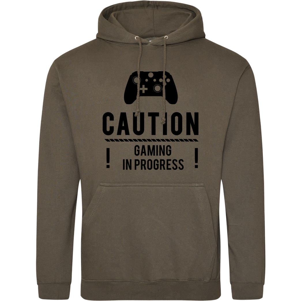 bjin94 Caution Gaming v2 Sweatshirt JH Hoodie - Khaki