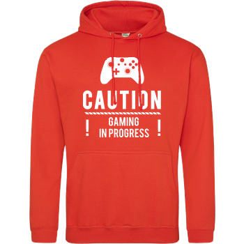 Caution Gaming v2 JH Hoodie - Orange