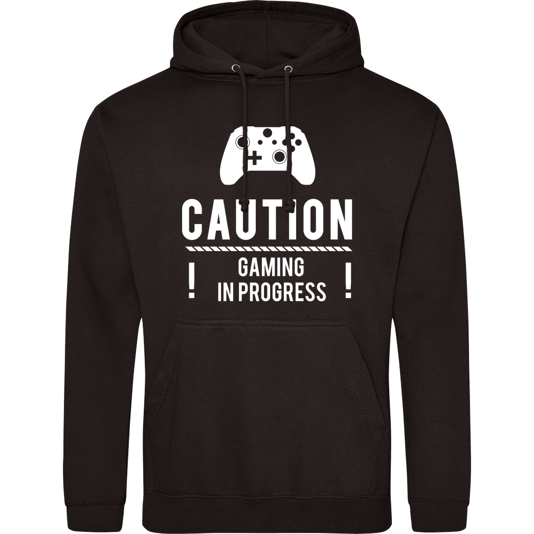 bjin94 Caution Gaming v2 Sweatshirt JH Hoodie - Schwarz