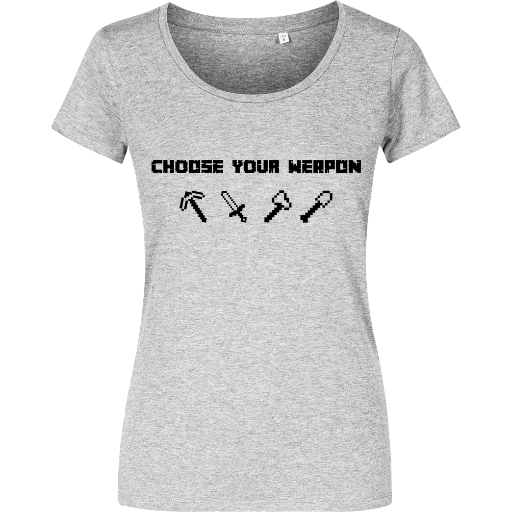 bjin94 Choose Your Weapon MC-Edition T-Shirt Girlshirt heather grey