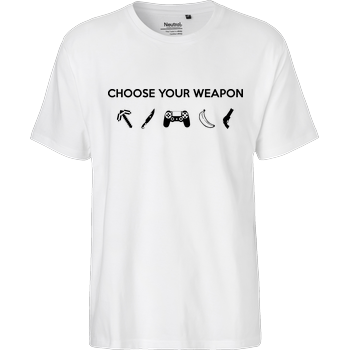 Choose Your Weapon v1 Fairtrade T-Shirt - white