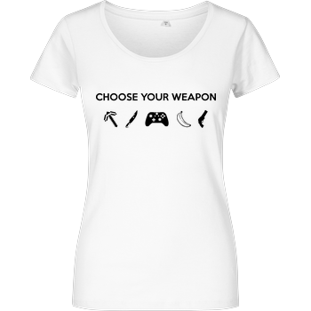 Choose Your Weapon v2 Girlshirt weiss