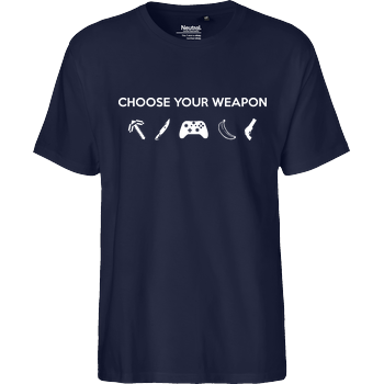 Choose Your Weapon v2 Fairtrade T-Shirt - navy