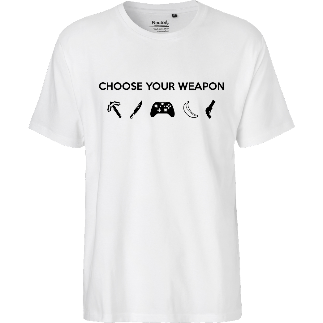 bjin94 Choose Your Weapon v2 T-Shirt Fairtrade T-Shirt - white
