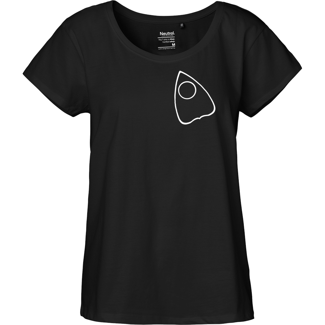 CreepyPastaPunch CreepyPastaPunch - Ouija white T-Shirt Fairtrade Loose Fit Girlie - black