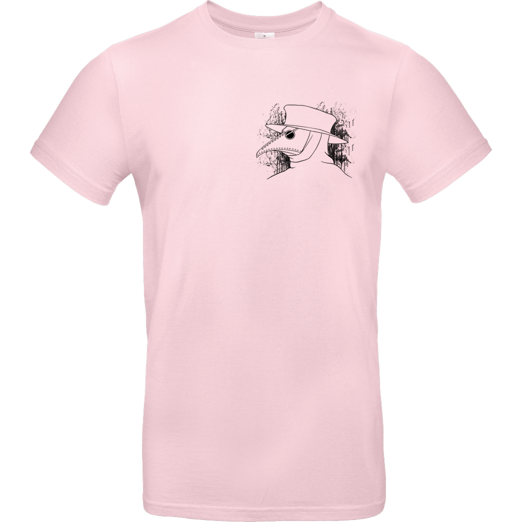 CreepyPastaPunch CreepyPastaPunch - Seuchendoktor black T-Shirt B&C EXACT 190 - Light Pink