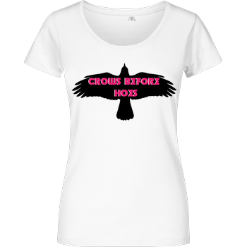 Crows before Hoes Girlshirt weiss