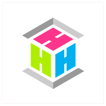 Der Hacki - Logo Art Print Square white