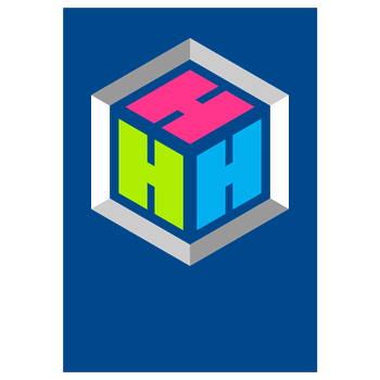 Der Hacki - Logo Art Print blue